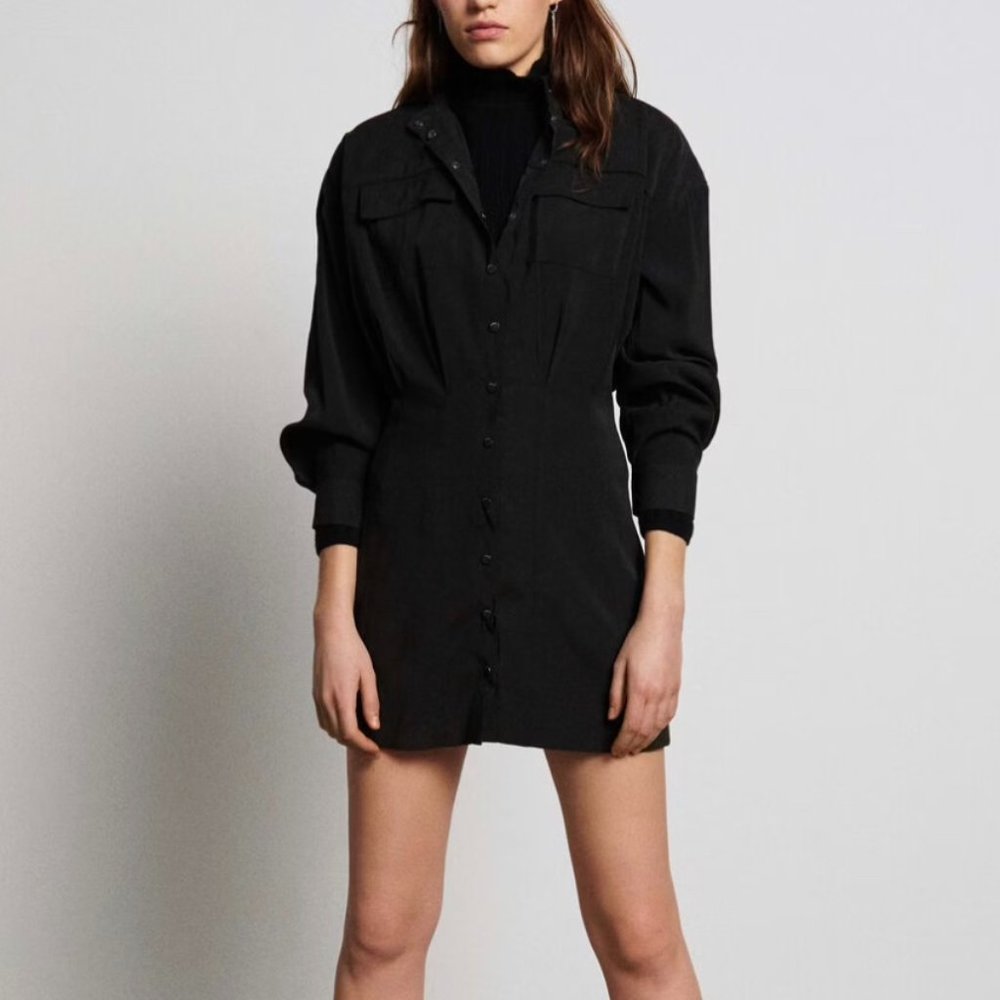 Ba&sh Dress Robe Crew in Black NWT (Size S)